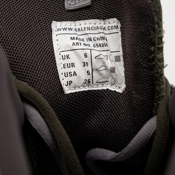 size 39 - Balenciaga Track Hike Boots High Grey Green Khaki - Picture 11 of 14